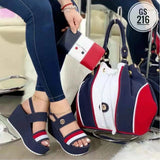 Heel Sandals Summer 2024 New Thick-Soled Muffin Roman Shoes Students Korean Version Of Large Size Women's