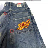 Wide-Legged Jeans Street Hip-Hop Personality Y2K Straight Casual
