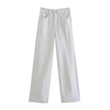 New Spring Style Is High-Waisted And Thin, Loose Straight Trousers, Casual Wide-Leg Pants