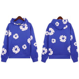 Printed Flower Wood Cotton Loose Sweater Y2K Hip Hop Street Pullover For