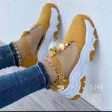New Large-Size Women's Casual Single-Shoe Buckle With Bow In Hollow Single