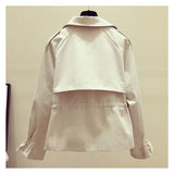 Zingj Short Windbreaker Female Autumn 2024 New Korean Version Fashion Loose Versatile Waist Show Thin Coat Female Tide-Outfit