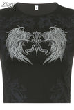 Mall Goth Grunge Fairycore Graphic Print Short Sleeve T-shirt Summer Tee Dark Academia Crop Tops Streetwear