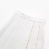New Spring Style Wide-Pleated Zipper Fashionable Bucket Cover Skirt