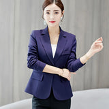 Cai Daifei 2023 Spring / Summer New Small Suit Korean Version Suit Slim Solid Color Long Sleeves Thin Women's