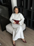 2025 Elegant Soft Thicker Round Collar Sweater + Fishtail Skirt Two Sets Of Women's OL Wind Top + Skirt