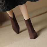 Zingj Ankle Boots Women 2023 Autumn And Winter New Martin Boots Female Korean Version Of Thick Heel Ankle Boots Heel Women's