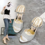 Sexy High-Heeled Women's Sandals And Slippers With Fashionable Fish Mouth And Fine Heels Nightclub Sandals Size