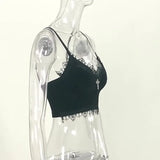 Dark Korean Velvet Sling New Beautiful Back Spring Lace Bra Vest Underwear Women's