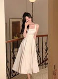 Midi Dresses for Women 2023 Summer New Korean Elegant Satin Vestido Wedding Evening Party Prom Clothes Female Dress