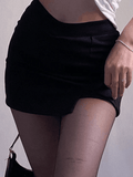 Lined Detail Split Cargo Mini Skirt- Outfit