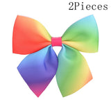 Pcs/lot Rainbow Grosgrain Ribbon Hair Bows With Clips For Girls Boutique Hair Clips Hairpins Barrettes Kids Hair