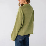2025 Fashion New Retro Sweater Casual Collar Loose Knitted
