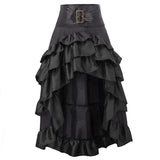 Short Long Back Irregular Chameleon Ruffles High Waist Stitching Cake Women's