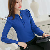 Daifei 2024 Winter Dress New Han Fan Chiffon Shirt Women's Long-Sleeved White Fashion Shirt Loose