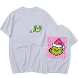 High Street Style Trend Summer Lovers Wear Green Printed Round-Neck Short-Sleeved Shirt T-Shirt