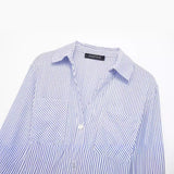 Spring Dress With Belt Striped Shirt