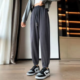 Zingj Grey Sports Pants Women's Fall Foot 2024 New Little Harlan Casual Pants Fall Thin-Outfit