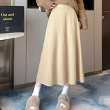 Zingj Size Micro Fat Mm Early Autumn New High Waist Soft Waxy Knit Skirt Female Korean Version Fashion Foreign Style A Word Long