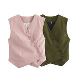 New Two-Color Oblique Cardigan Asymmetrical Fashion