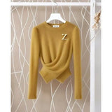 Maillard Autumn Winter Stripes Thin Leisure Loose Set Knitted Lazy Wind