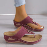 Zingj Flat-Soled Slippers Women's 2024 New Fashionable Slope Heel Herringbone