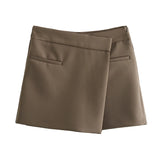 New Style Asymmetrical Solid Color Fashion Skirt Pants In Autumn