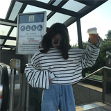 Long Sleeve T-shirts Women Baggy Tshirts Mujer All-match Cropped O-neck Casual Tops Korean Style Teens Students Chic