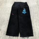 Street Clothing Jeans Y2K Pants Hip-Hop Embroidered Jeans Loose Jeans