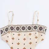 New Summer Positioning Print Hollowed-Out Waist Sling