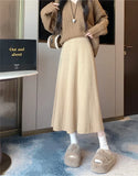 Zingj Size Micro Fat Mm Early Autumn New High Waist Soft Waxy Knit Skirt Female Korean Version Fashion Foreign Style A Word Long