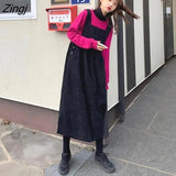 Dress Women Solid Preppy Elegant Female Girls Loose Square Collar Lovely College Empire Holiday Popular Fall
