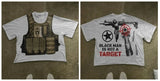 Street Printed Large T-Shirt Gothic 2024 Graphics T-Shirt Y2k Blouse Armed Gothic Men's Short