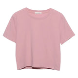 Solid Short-Sleeved T-Shirt Burst Small Short Sweet Spicy Slim Slim Thin Collar Top