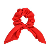 Chiffon Bowknot Elastic Hair Bands For Women Girls Solid Color Scrunchie Headband Hair Ties Ponytail Holder Hair