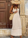 Beach Dress Knitted Sleeveless Vest Dress Bikini Shirt For