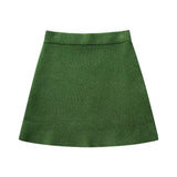Spring Style Loose Rib Sweater 5755007 Knitted Half Skirt