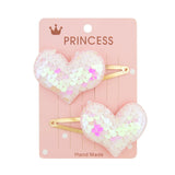 Sequins Cartoon Love Heart Crown Hair Clips for Girls Handmade Boutique Hairpins Baby Clips Kids Hair Accessories