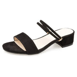 Zingj Korean Sandals Women's 2023 New Thick Heels Sandals And Slippers One Shoe And Two Open-Toed Women's