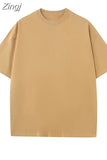 Summer Solid T Shirt For Women Basic Oversized Tee Loose Tops Pink 2023 Femal T-shirts Oversize Women's T-shirt