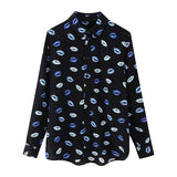 Spring Printed Slim Shirt 2328004 Printed Half Skirt