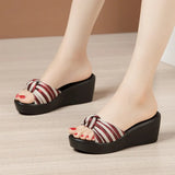 Heel Slippers Women Wear Fashionable 2023 New Muffin Thick Bottom Waterproof Table Size Fish Mouth High Heel