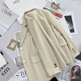 Zingj Jacket Female Korean Joker 2024 Spring And Autumn New Korean Version White Temperament Casual Metal Buckle Small Suit