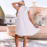 Style Lace-Up Dress For Spring / Summer 2024 Ins Simple Loose Dress For