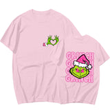 High Street Style Trend Summer Lovers Wear Green Printed Round-Neck Short-Sleeved Shirt T-Shirt