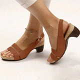 Women's Large Code 2025 Spring And Summer New Fish Mouth Clip Beach High Heel And Buckle With Women's