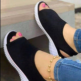 Summer New Plus-Size Fashion And Leisure Women With Thick-Soled Net