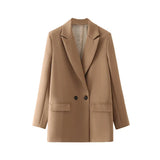 And Summer 2025 New Simple Loose Double-Dbuted Blazer Women's Spring And Autumn Dress New