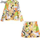 New Women Holiday Wind Totem Leaves Print Split A Line Skirt Faldas Mujer Female Side Zipper Casual Slim Vestido