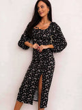 Side Split High Waist Long Dress Women Lace Up Off Shoulder Elegant Female Dresses 2022 Summer Beach Party Lady